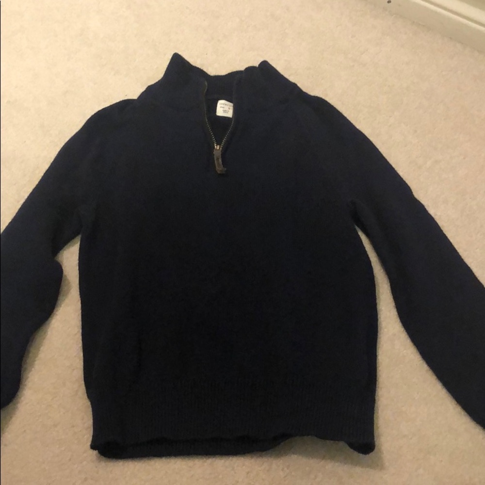 Boys' cotton-cashmere half-zip sweater